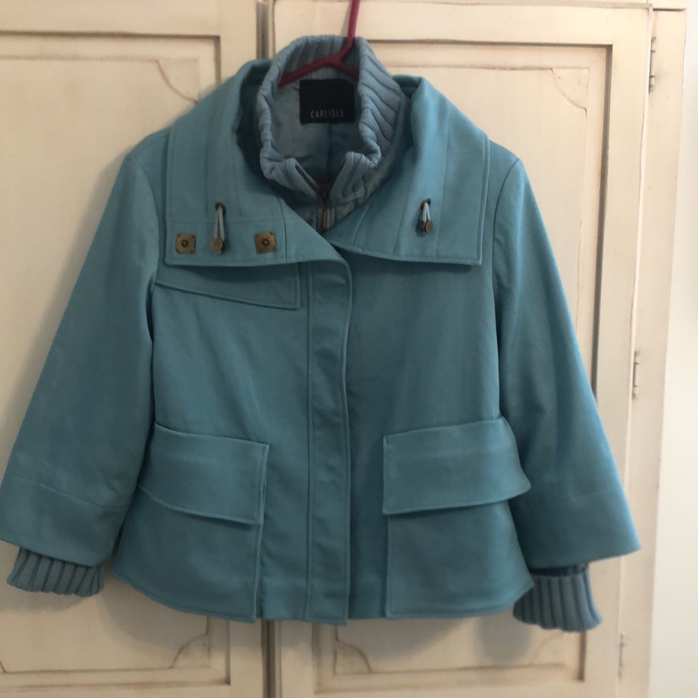 Carlisle Light Blue Women's Short Coat